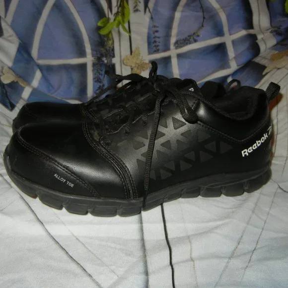 Reebok alloy toe sublite cushion work sneakers, Black Men's 10 Women's 12 - Picture 3 of 7